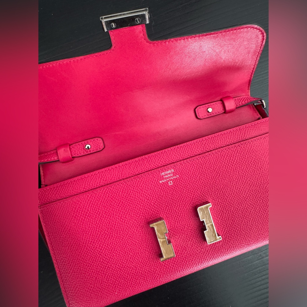 Hermès Constance Wallet To Go – Rose Extreme Epsom Sable Alligator “H” 2016 - Picture 7 of 16